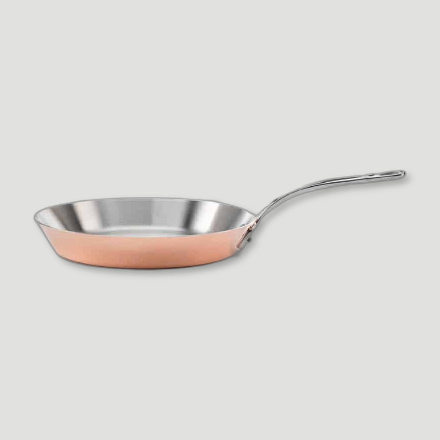 Side view of 28cm Copper Induction Frying Pan from Samuel Groves - British Made Cookware