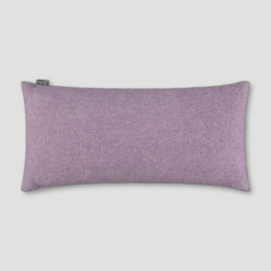 Front view of Amethyst Bolster Cushion from Twig - British Made Wool Throws
