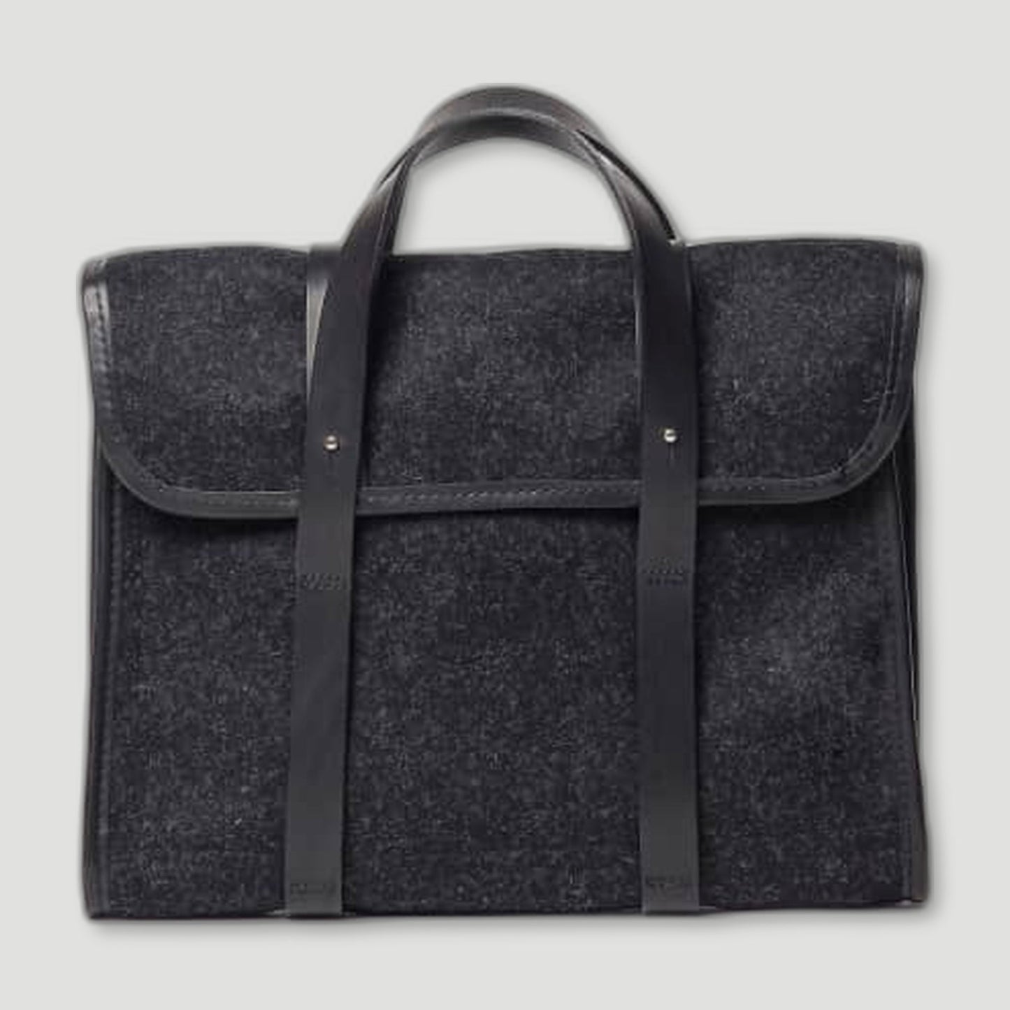 Barrett Flap Briefcase - Black from CHERCHBI - British Made Bags