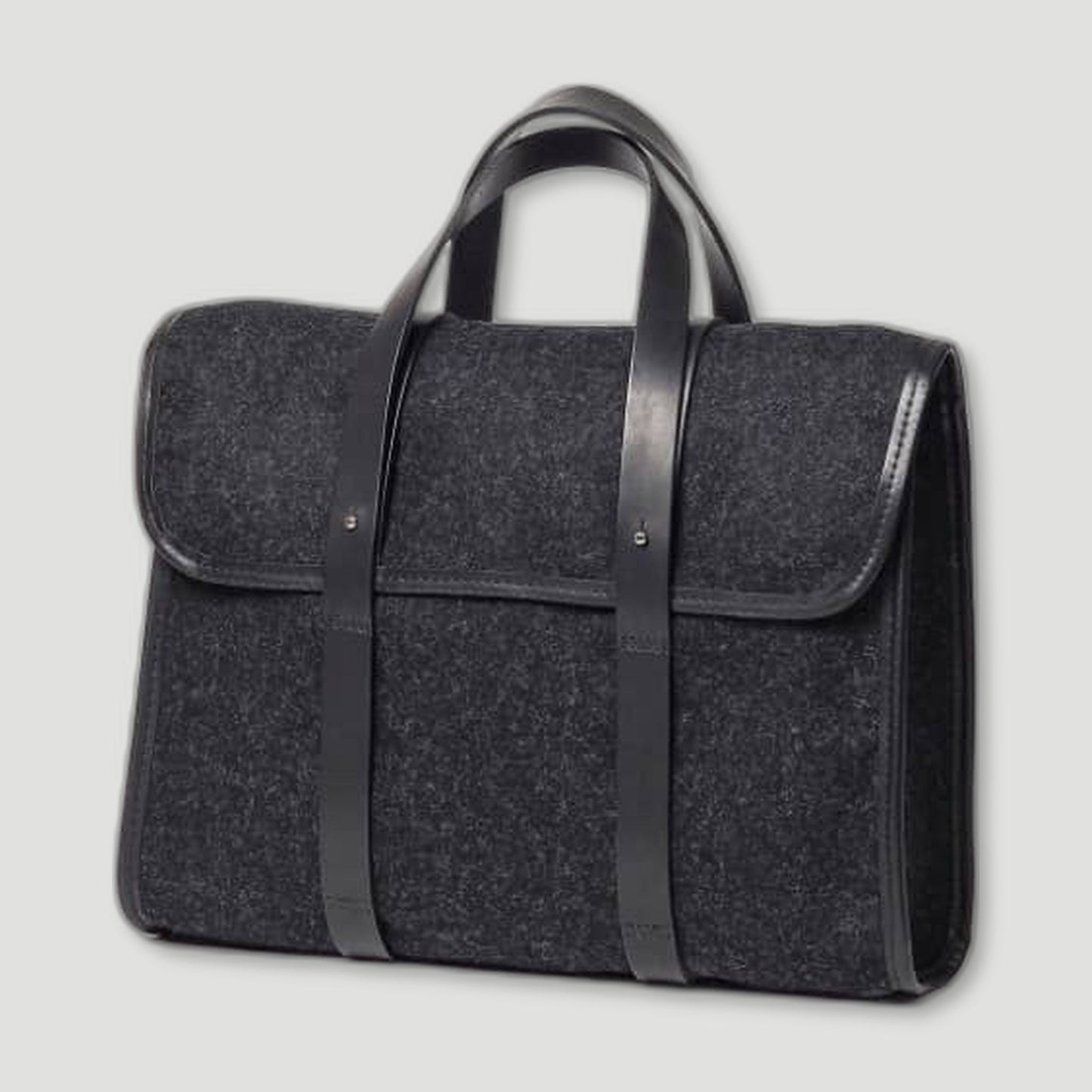 Barrett Flap Briefcase - Black from CHERCHBI - British Made Bags