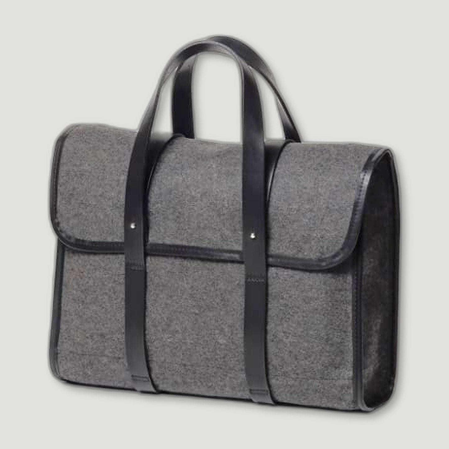Barrett Flap Briefcase - Grey from CHERCHBI - British Made Bags