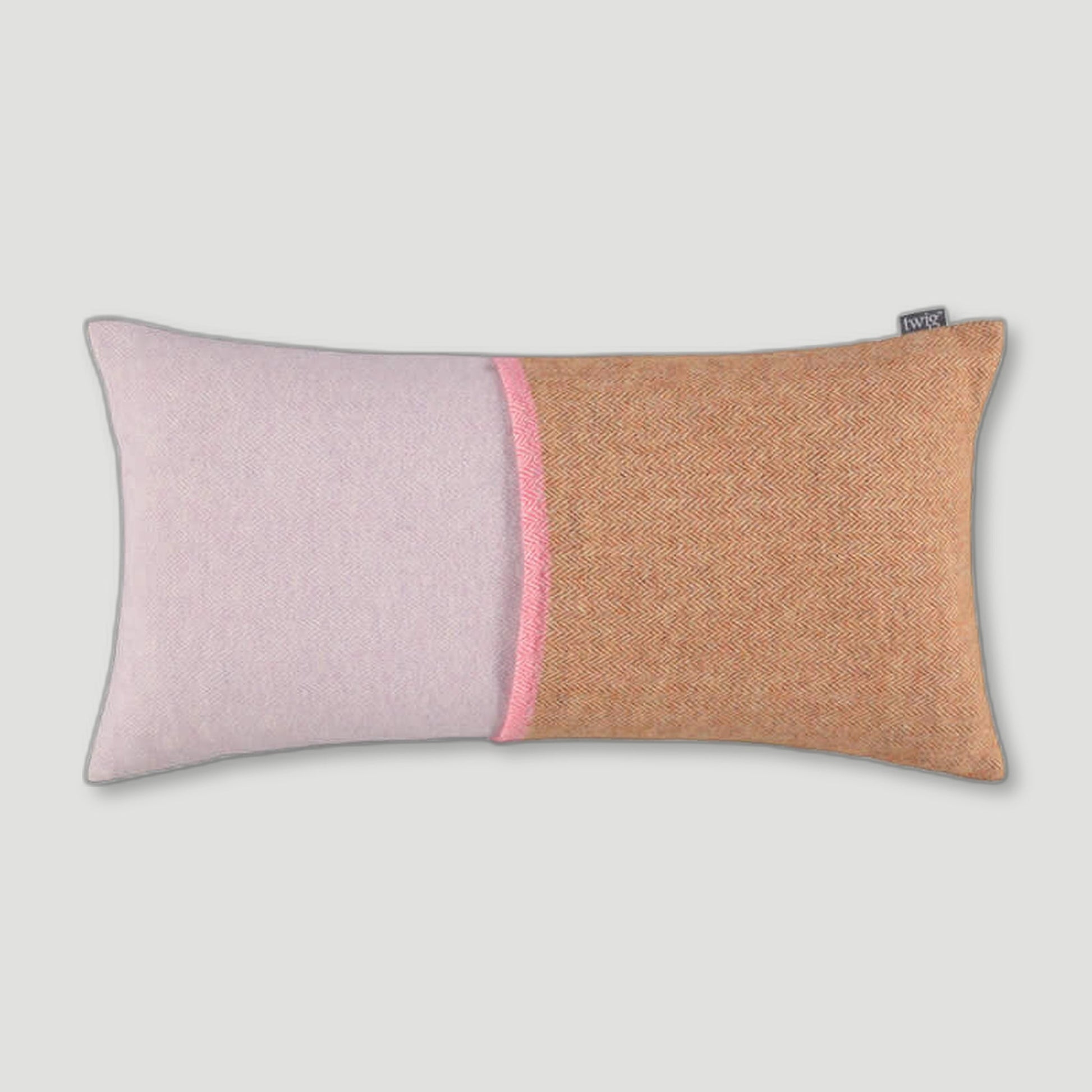 Back view of Beatrix Bolster Cushion from Twig - British Made Wool Throws