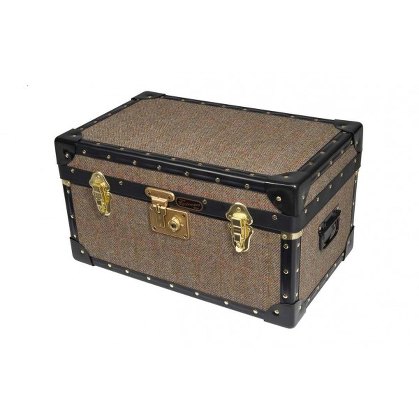 Beige Tartan Harris Tweed Tuck Box