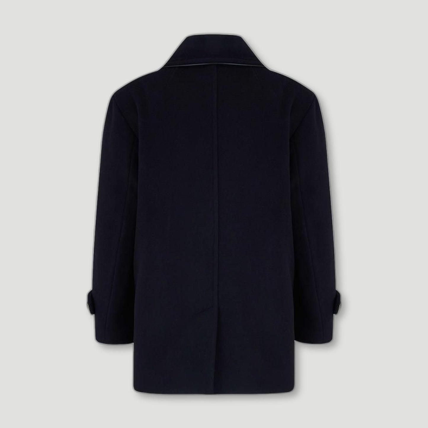 Back view of Blue Lambeth Boys Reefer Coat from Brittanical London - British Made Children's Coats