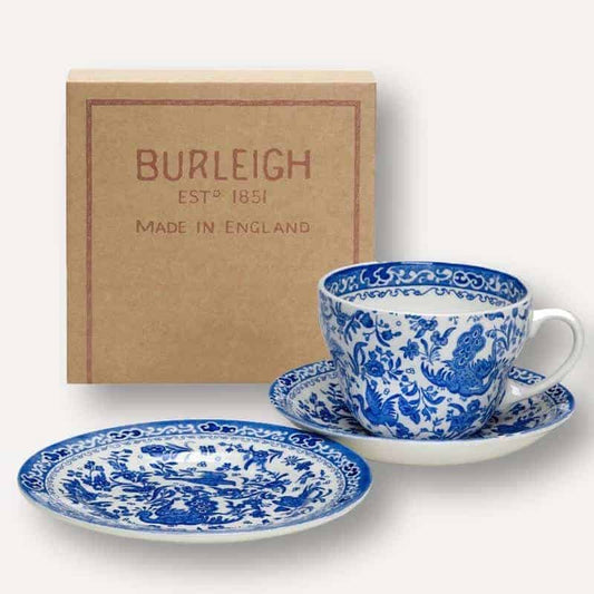 Blue Regal Peacock Breakfast Cup Gift Set
