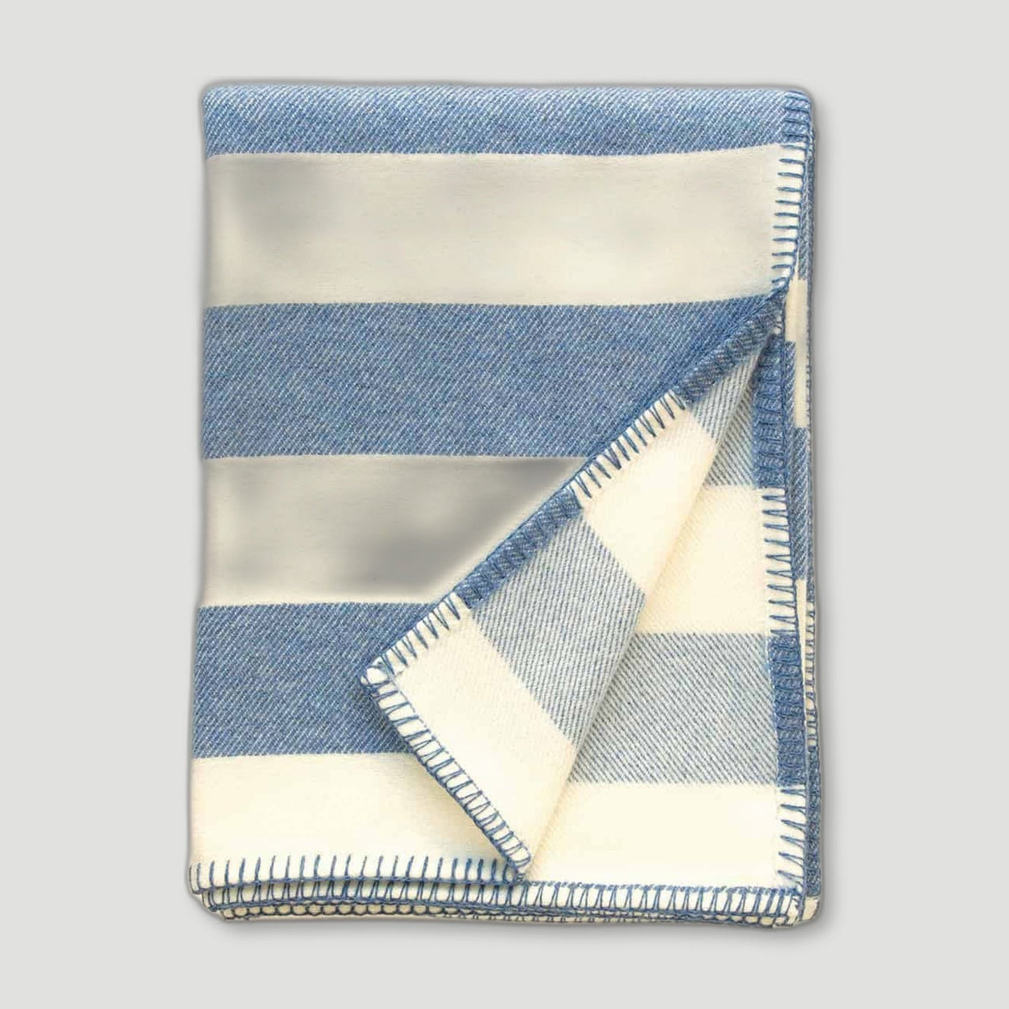 Broadstripe Throw and Blankets Blue