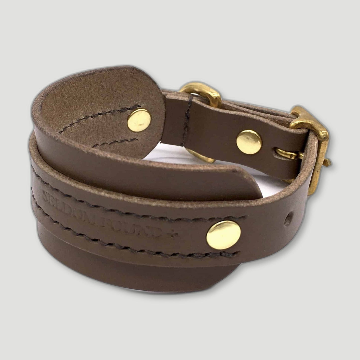Brown Leather Sighthound Collar from Seldom Found - British Made Dog Collars