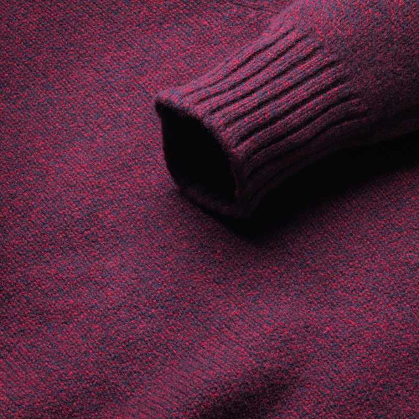 Burgundy Dean Lambswool Crew Neck Jumper