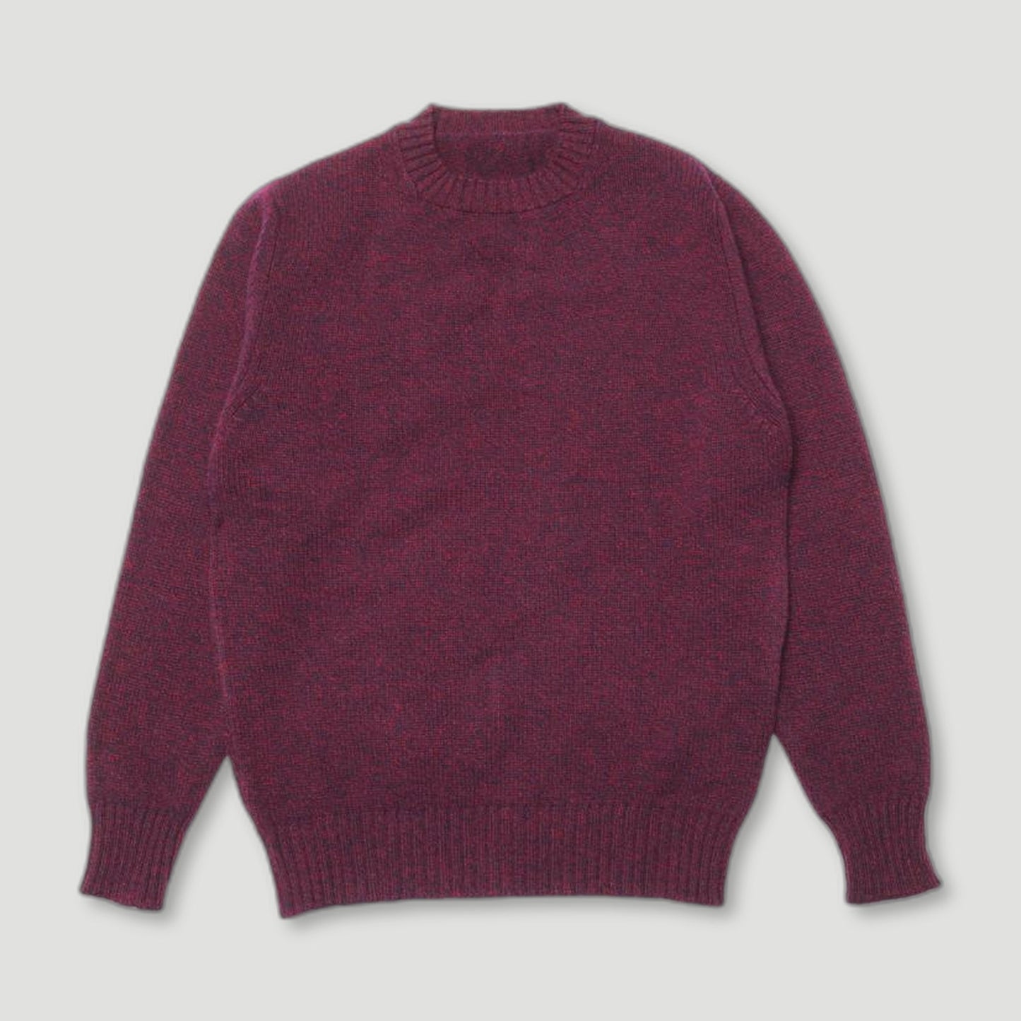 Burgundy Dean Lambswool Crew Neck Jumper from Malloch's - British Made Wool Jumpers