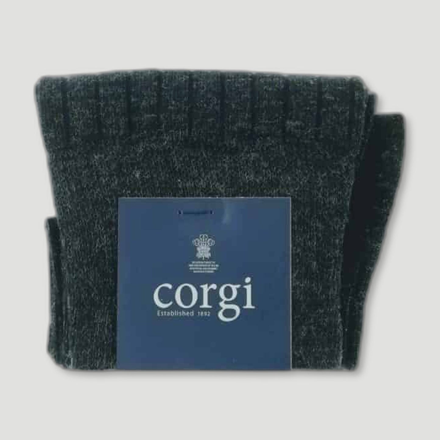 Charcoal Wool Socks | Lightweight from Corgi Socks - British Made Wool Socks