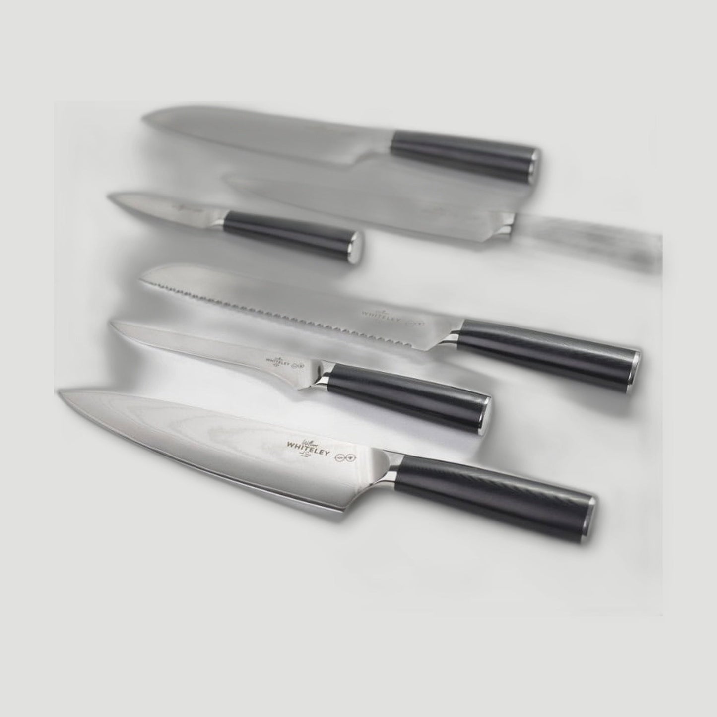 Chef's Professional Damascus Knife Set from William Whiteley & Sons - British Made Scissors