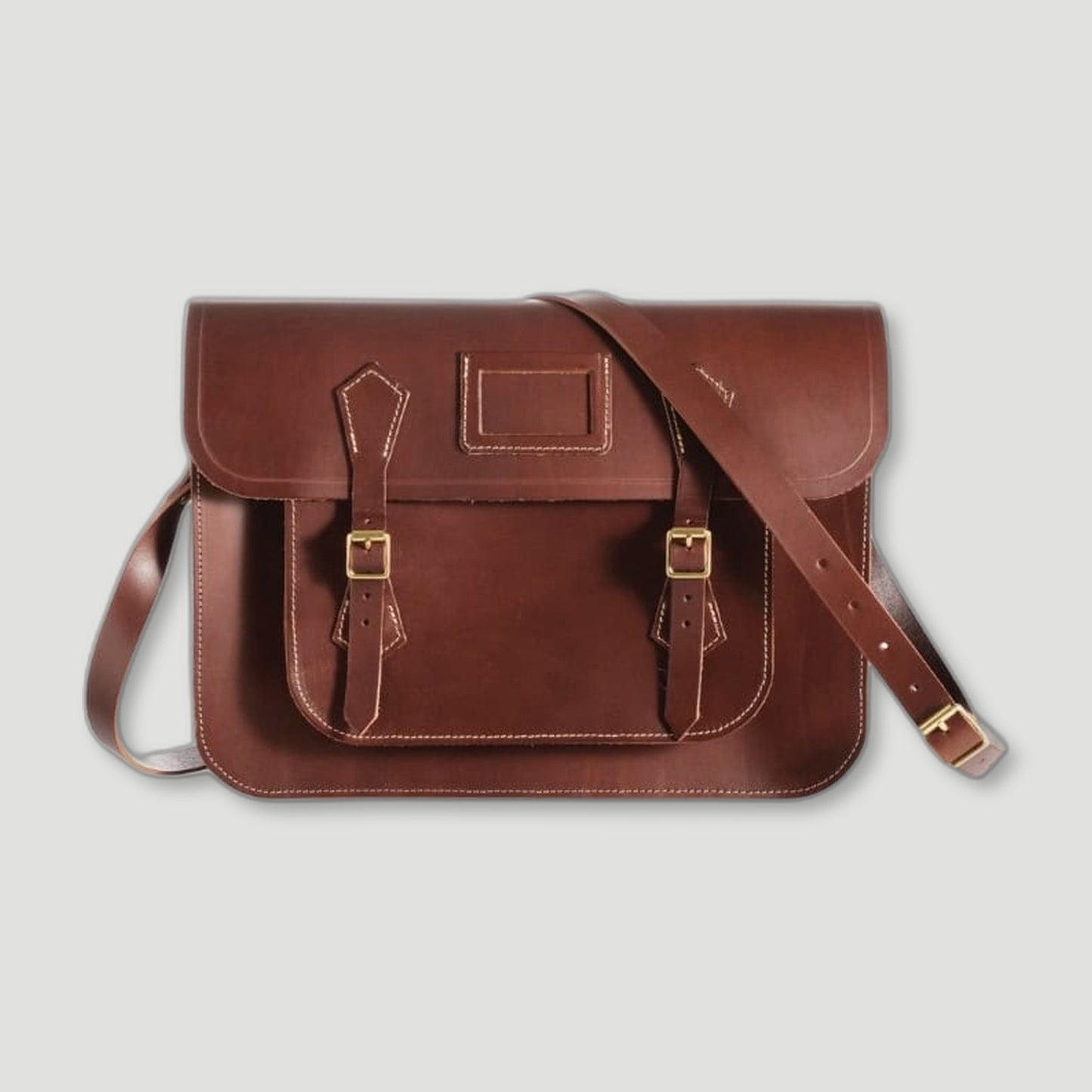 Chestnut Brown Leather Satchel from Garstin 1871 - British Made Leather Accessories