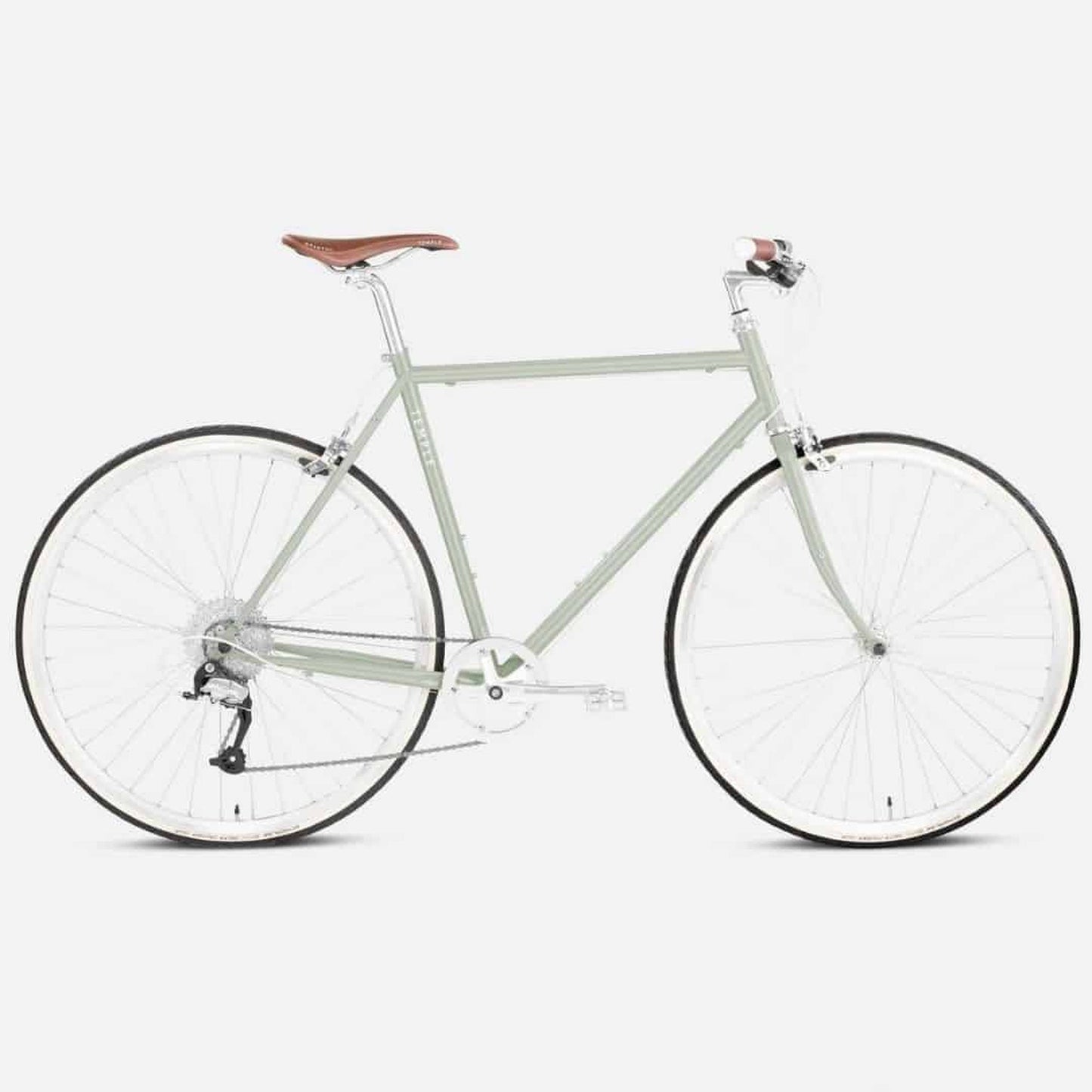 Classic Lightweight Geared Bicycle in Lichen Green