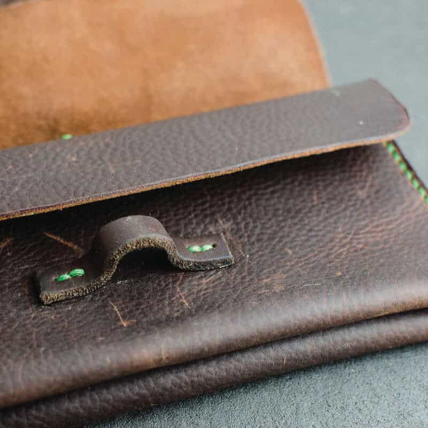 Dark Brown Kodiak Leather Purse