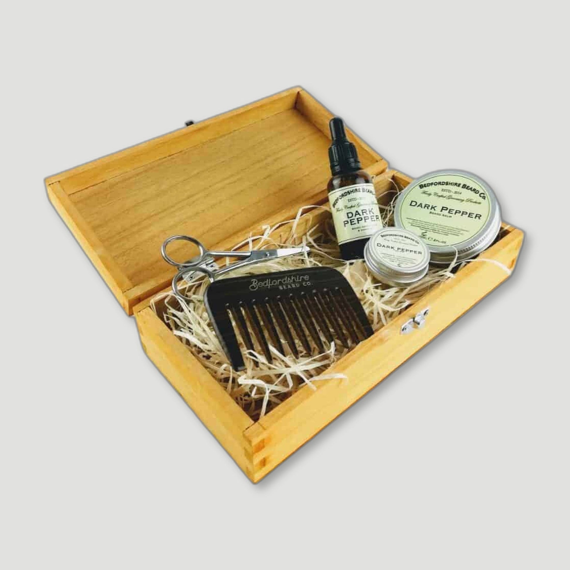 Dark Pepper Beard Set from Bedfordshire Beard Co - British Made Beard Care