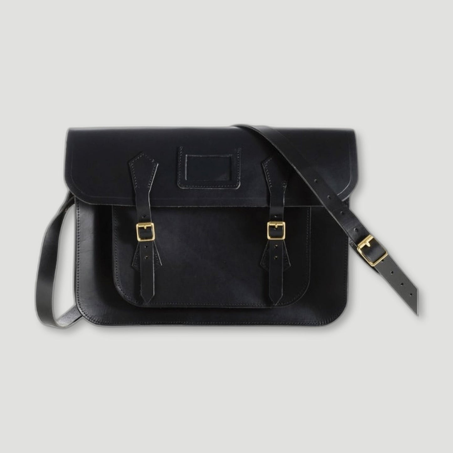 Ebony Black Leather Satchel from Garstin 1871 - British Made Leather Accessories