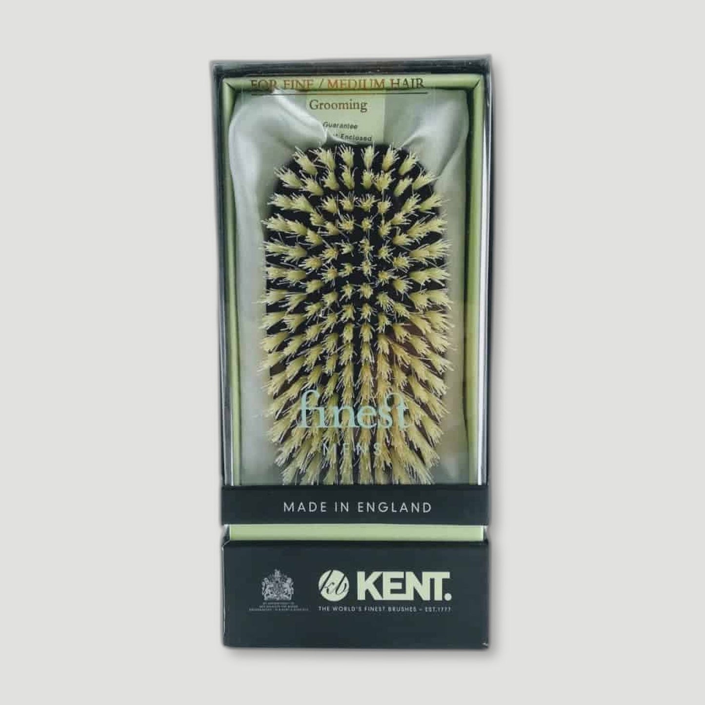 Ebony Military Hair Brush from Kent Brushes - British Made Hair Brushes