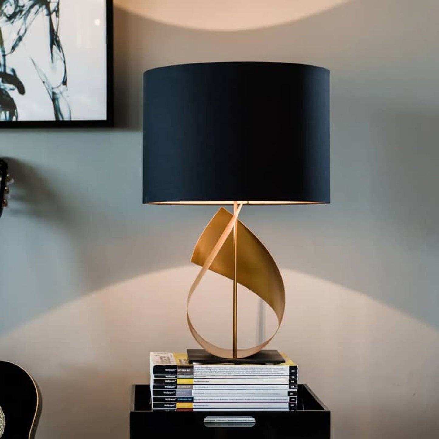Flux Table Lamp in Brushed Brass