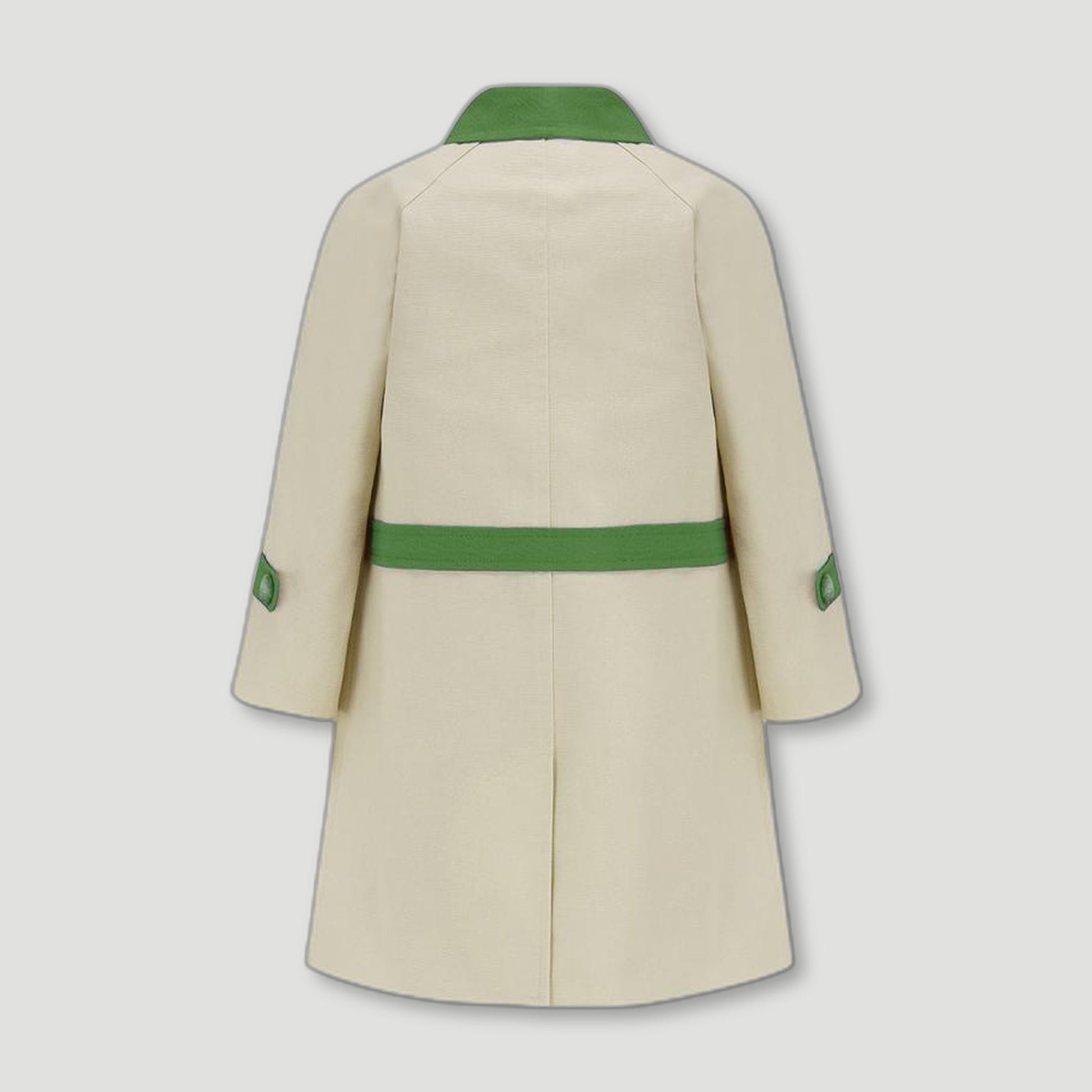 Back view of Fulham Boys Bridge Coat Apple from Brittanical London - British Made Children's Coats