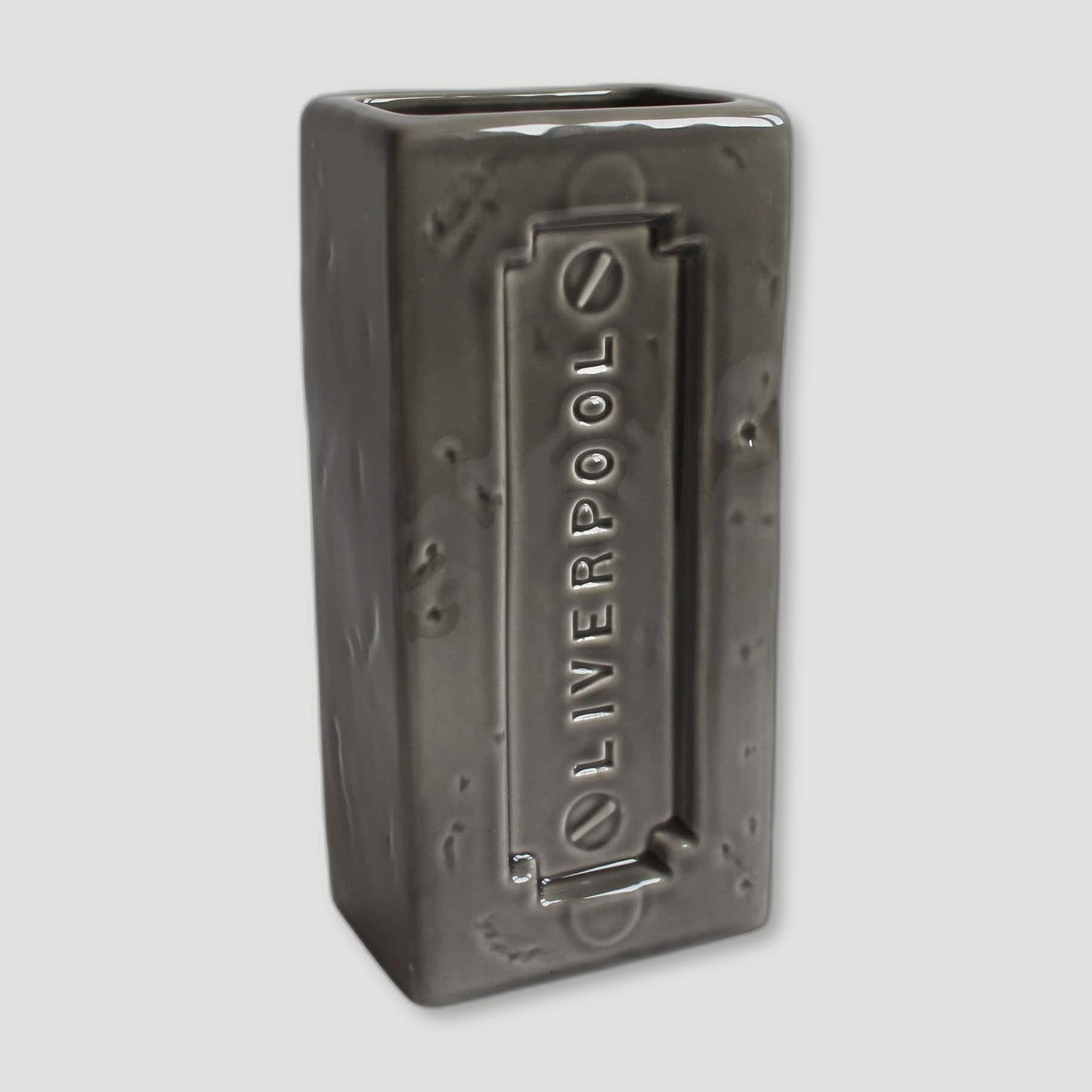 Grey Liverpool Brick Vase