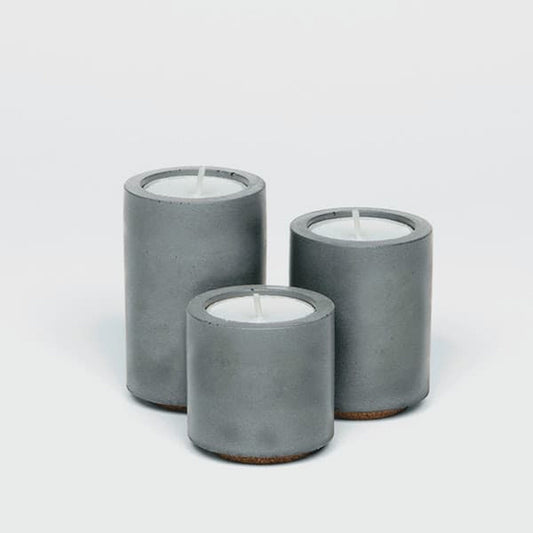Grey Tea Light Trio