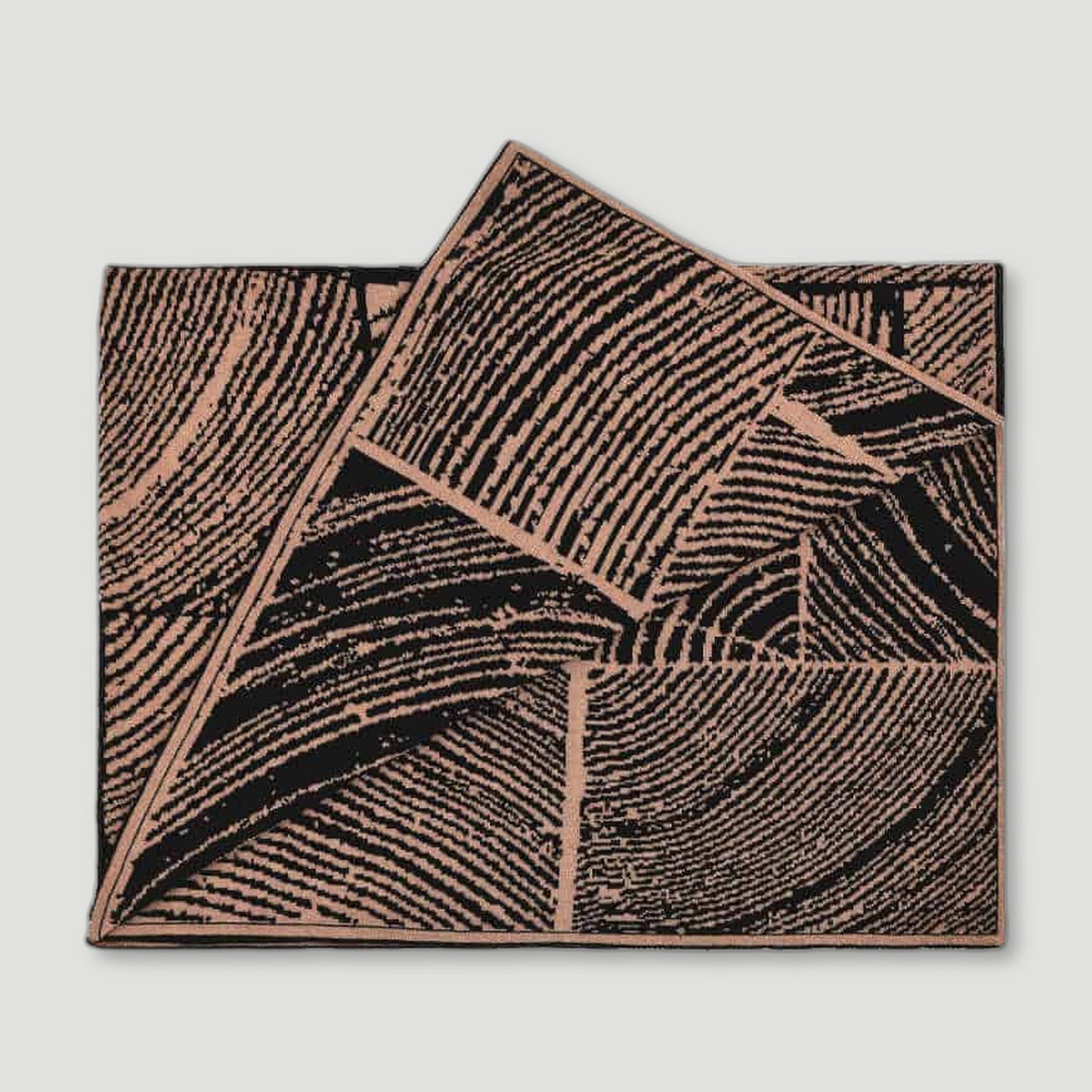 Hazelnut Wood Block Throw from Ambar Living - British Made Homeware