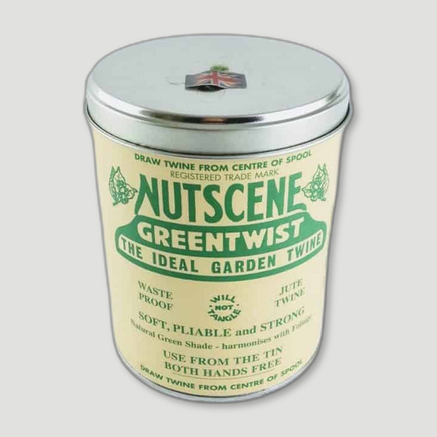 Iconic Tin of Green Twine from Nutscene - British Made Garden Twine