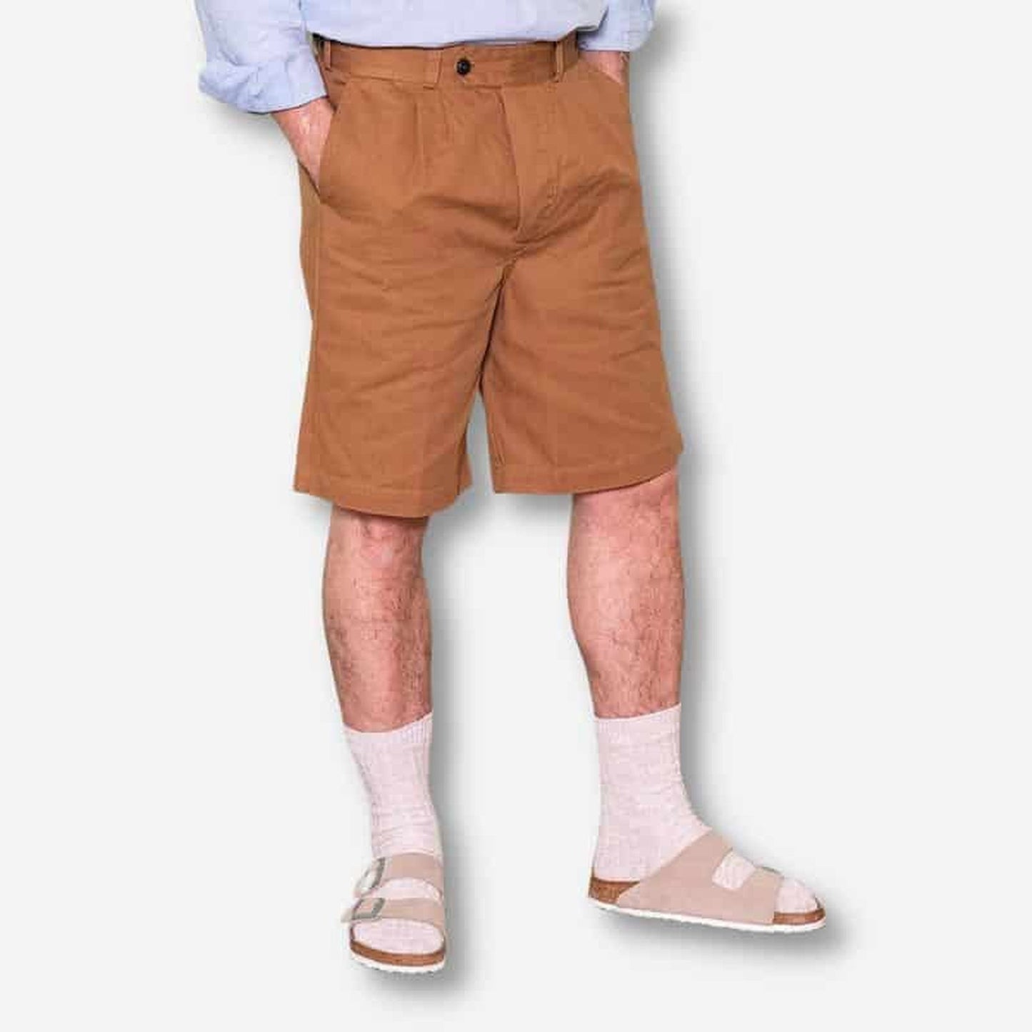Khaki Cotton Drill Shorts