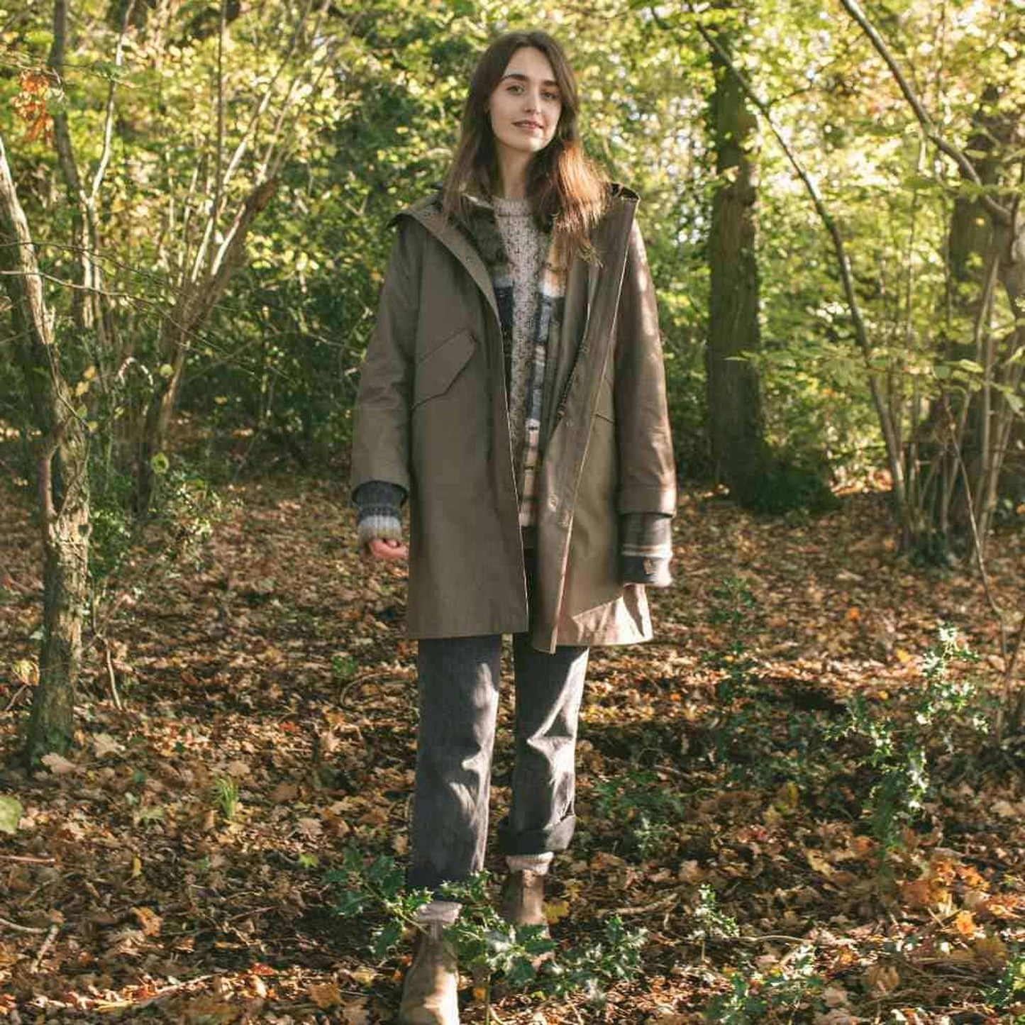 Ladies Oversized Khaki Parka