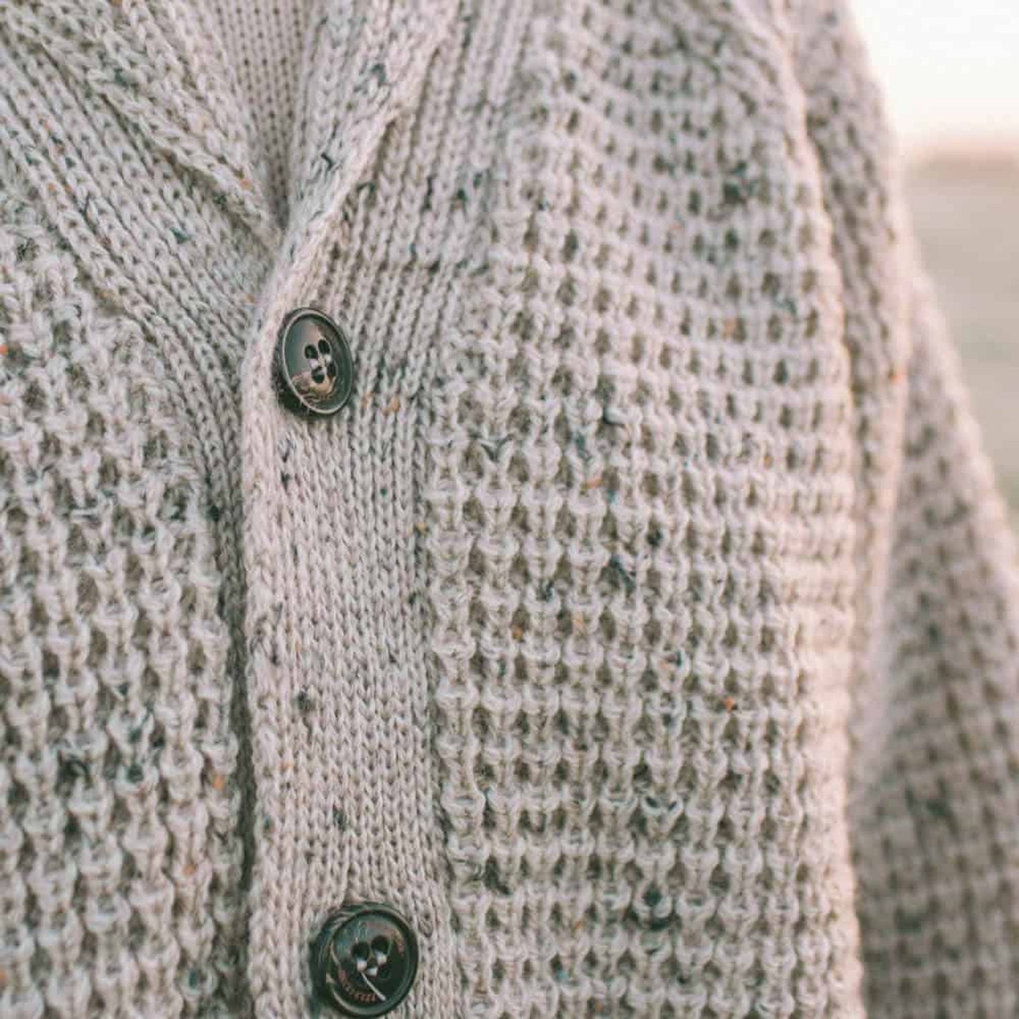 Ladies Waffle Shawl Cardigan - Skiddaw