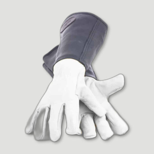 Large Black Anti-Bramble Gauntlet from Bradleys Tannery - British Made Gardening Gloves