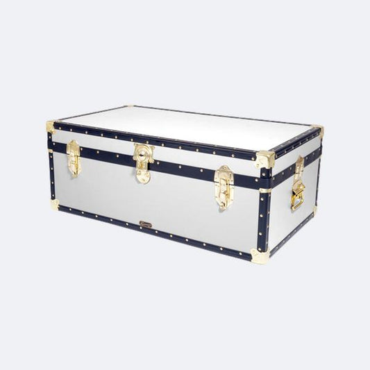 Light Grey/White Steamer Trunk