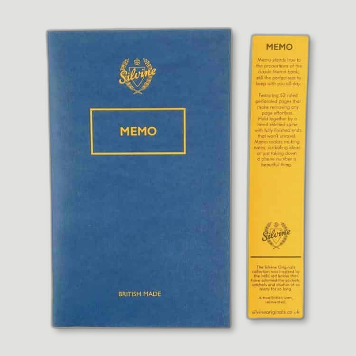 Limited Edition Blot Blue Memo Book from Silvine Originals - British Made Stationery