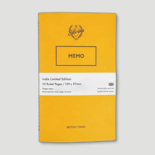Limited Edition Bumble Yellow Memo Book from Silvine Originals - British Made Stationery