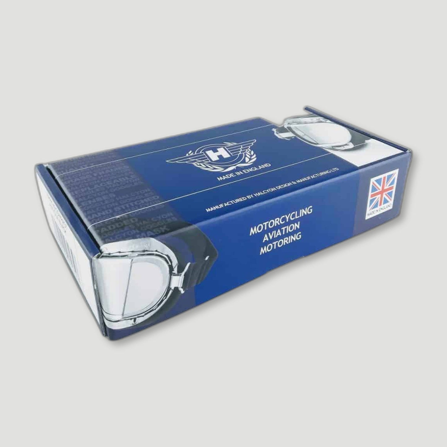 MK49 Classic Motor & Aviator Goggles - Chrome and Black from Halcyon - British Made Driving Goggles