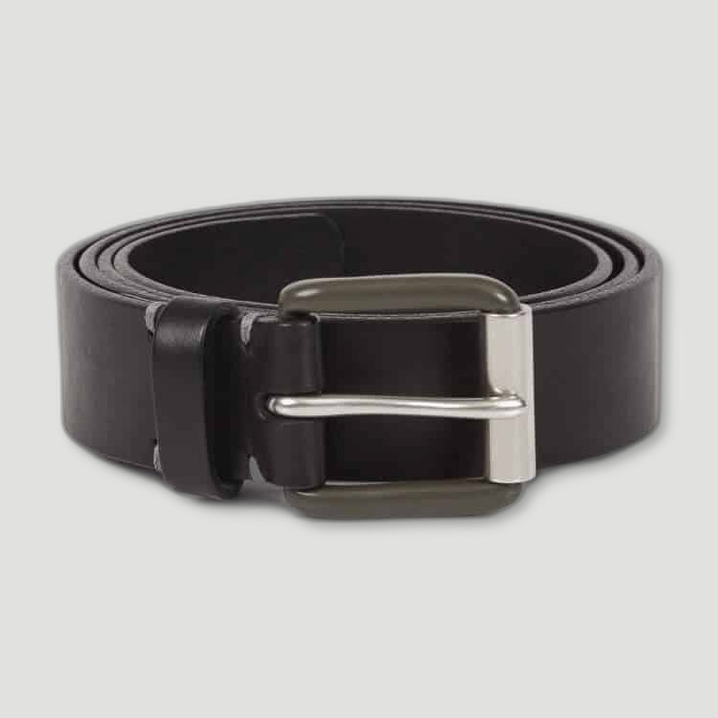 Modernist Belt - Exposed Black/Pewter from Awling - British Made Leather Belts
