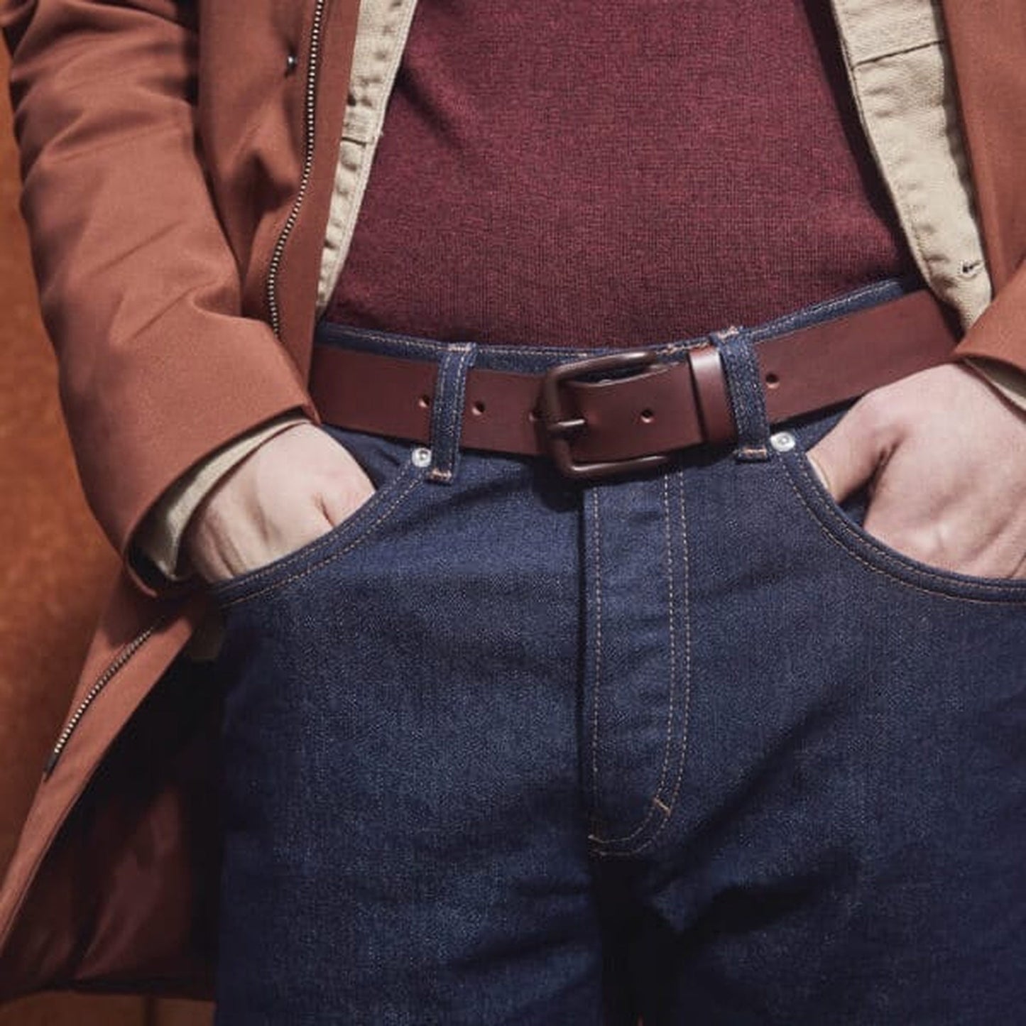 Modernist Belt - Russet Brown/Brown
