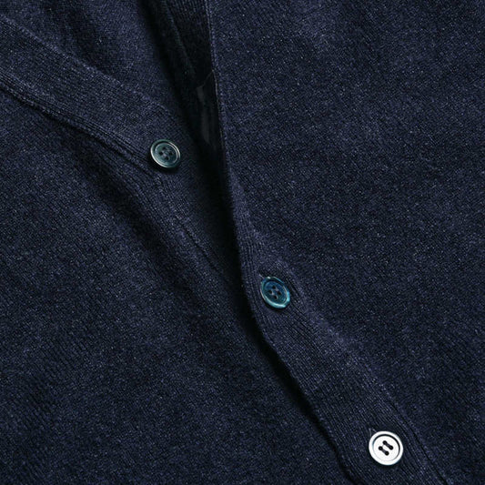 Navy Stewart Fine Lambswool Cardigan
