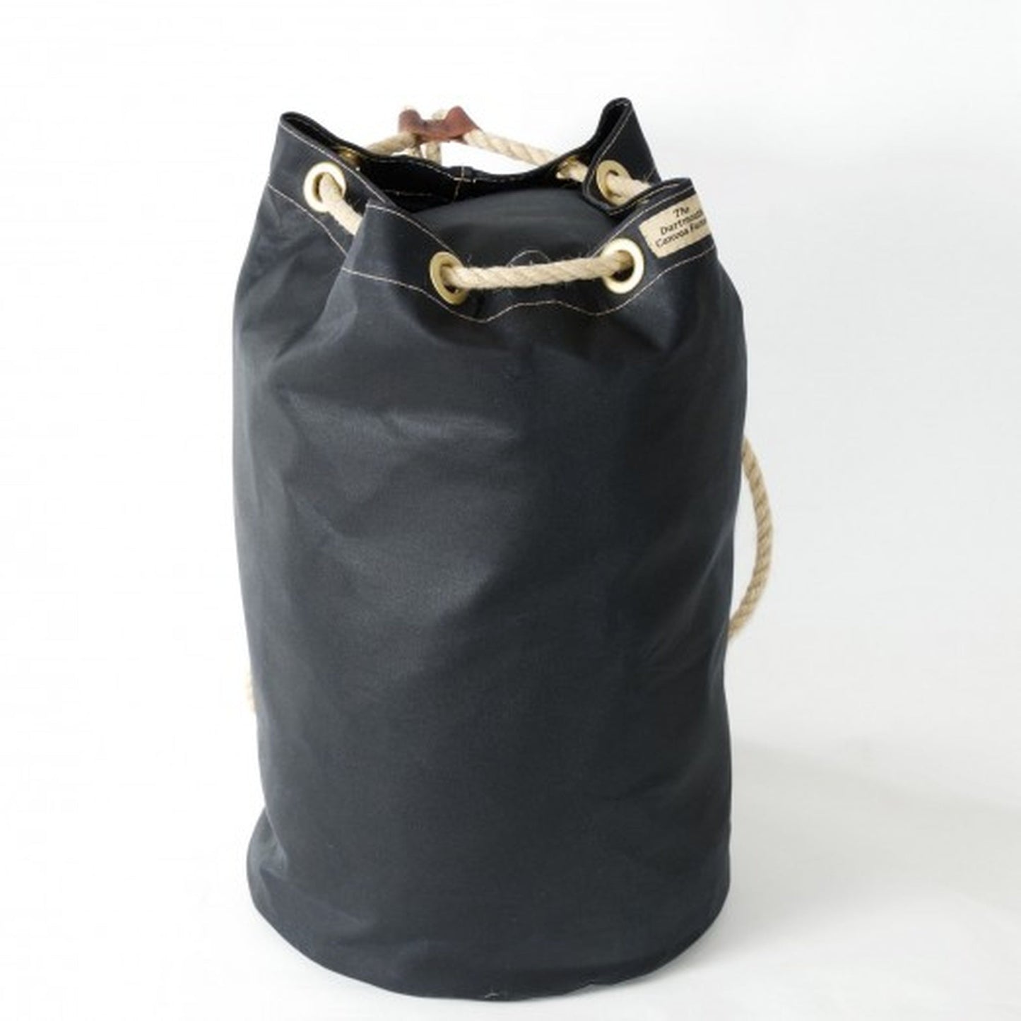 NAVY WAXED COTTON DUFFEL BAG