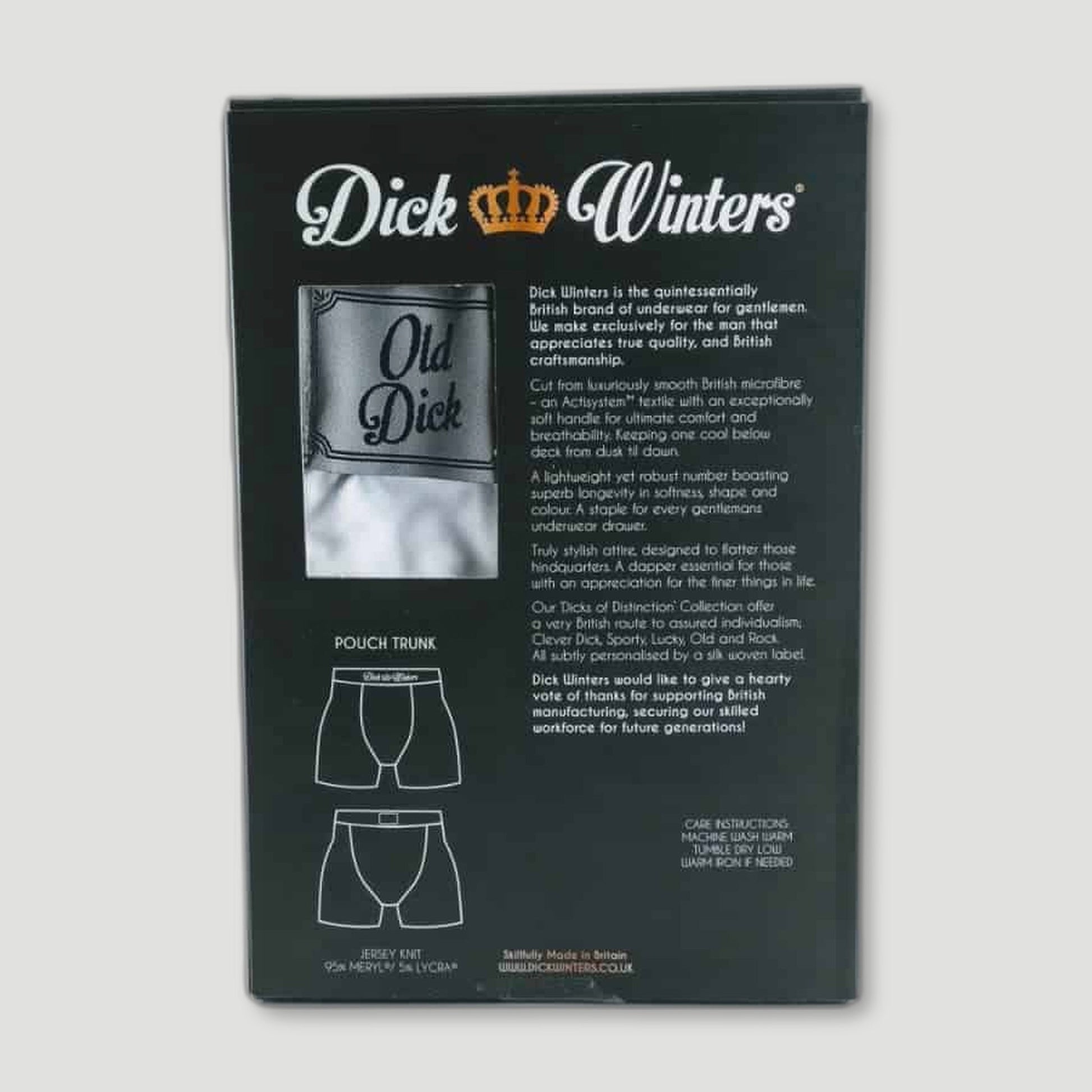 Old Dick Trunks from Dick Winters - British Made Men'S Underwear
