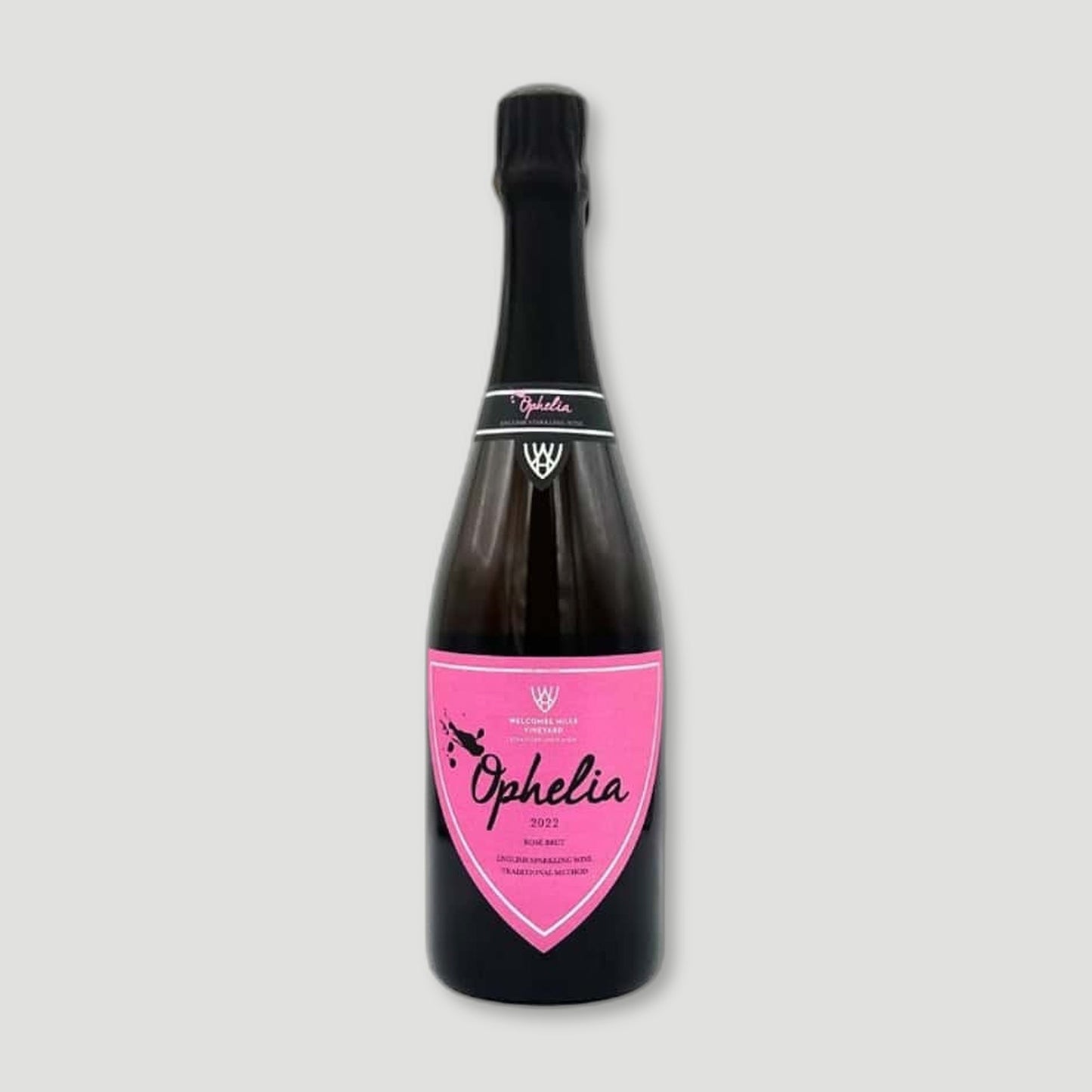 Ophelia 2022 Rose Brut English Sparkling Wine from Welcombe Hills Vineyard - British Made Sparkling Wine