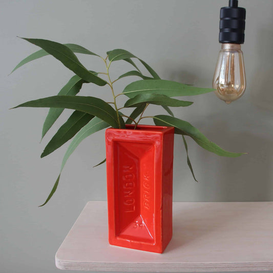 Orange London Brick Vase