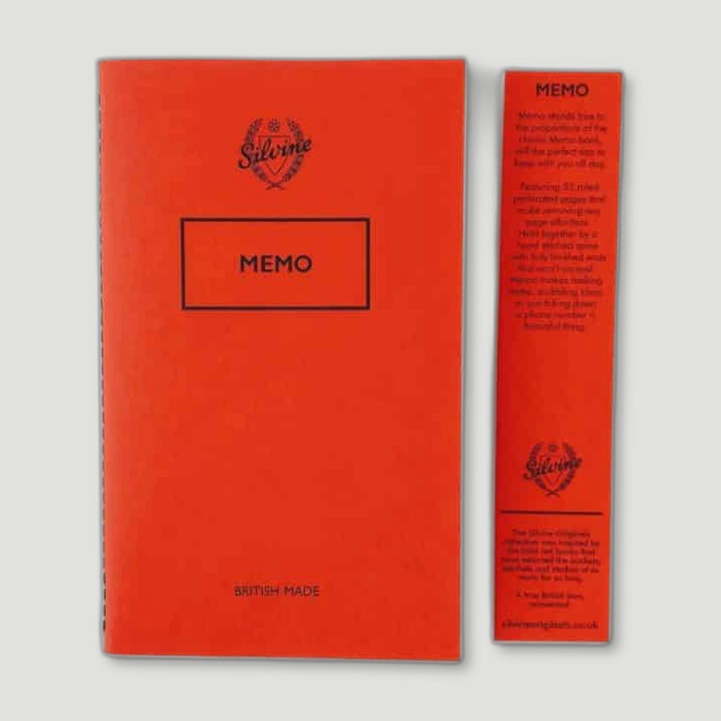Original Red Memo Book from Silvine Originals - British Made Stationery