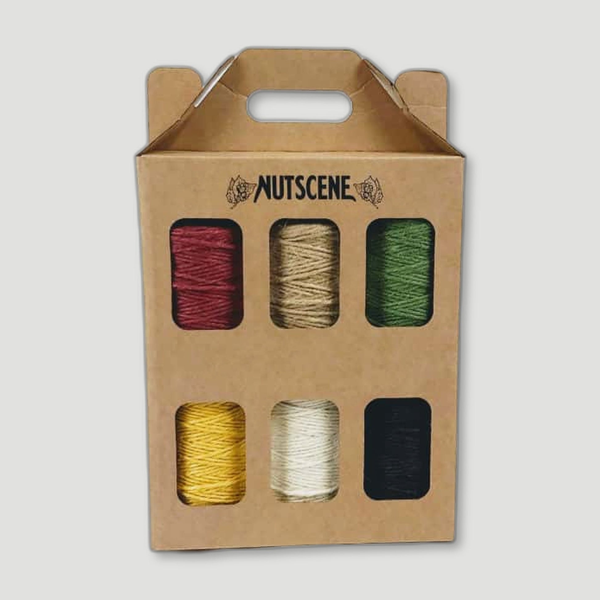 Pack of 6 Jute Spools from Nutscene - British Made Garden Twine