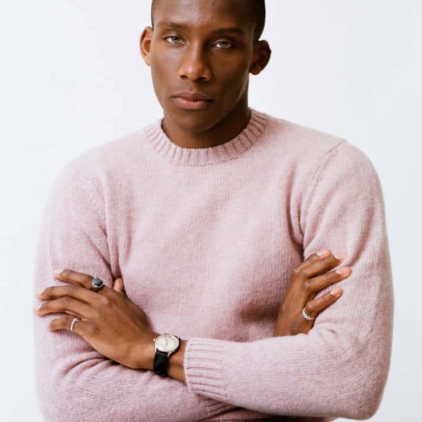 Pink Wreay Shetland Wool Crew Neck