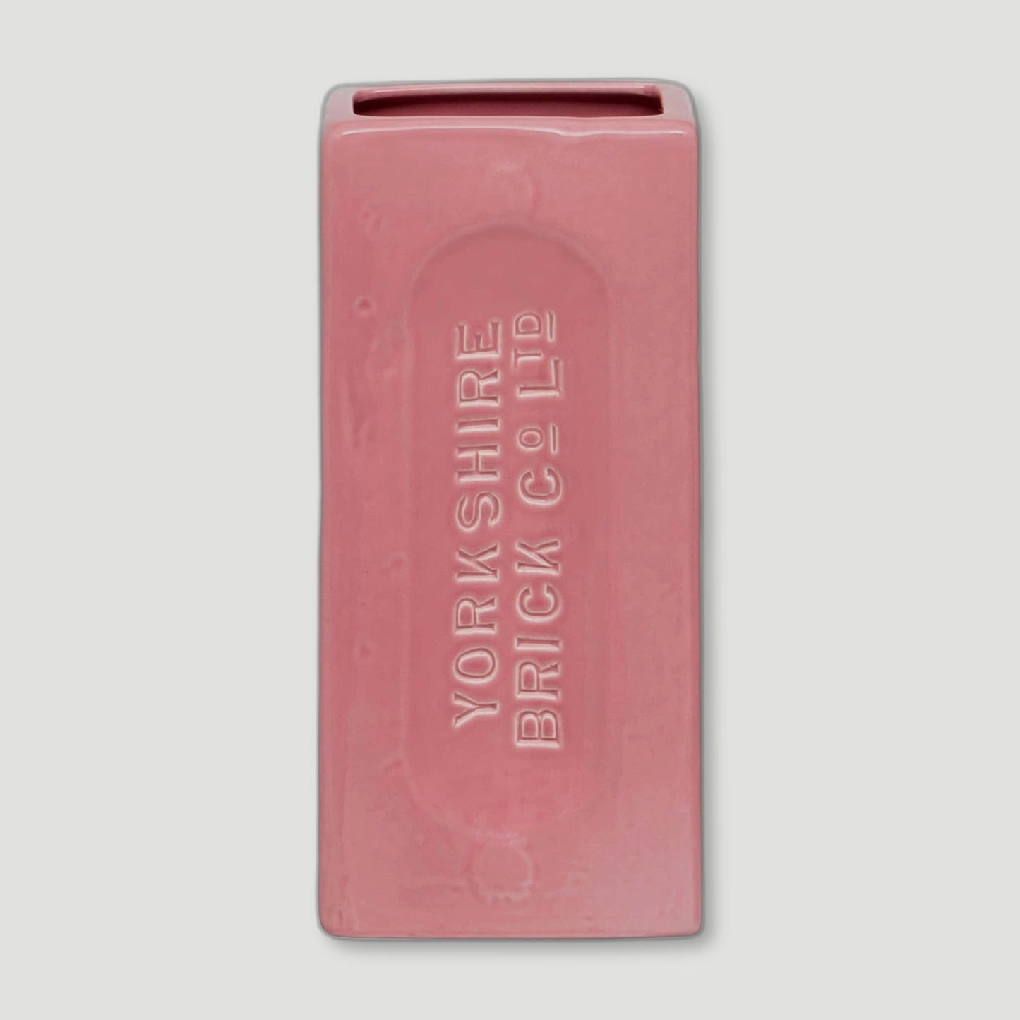 Front view of Pink Yorkshire Brick Vase from Stolen Form - British Made Vases & Homeware