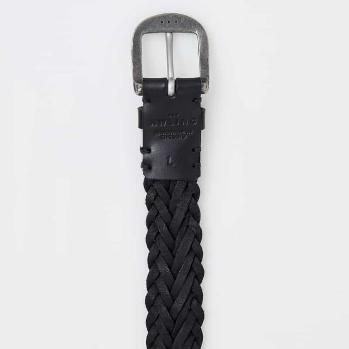 Pitch Black Pewter Braided Belt