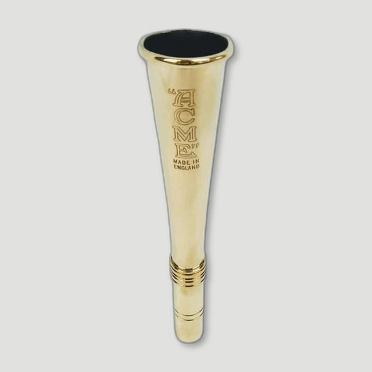 Front view of Polished Brass Harking Horn from ACME Whistles - British Made Whistles