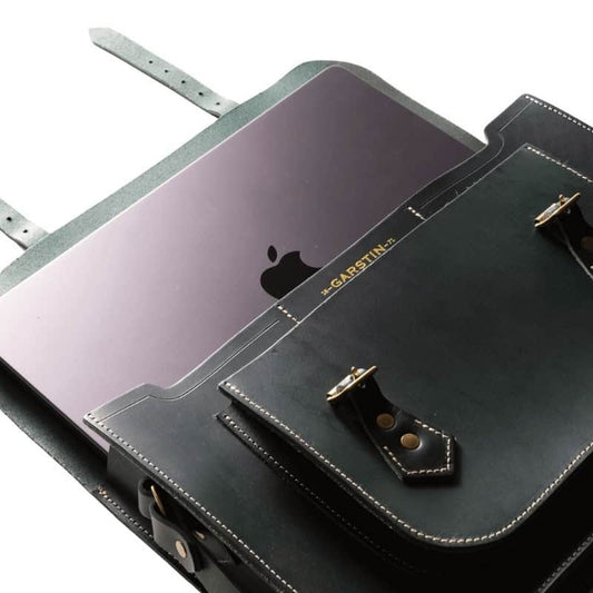 Leather Satchel - Racing Green