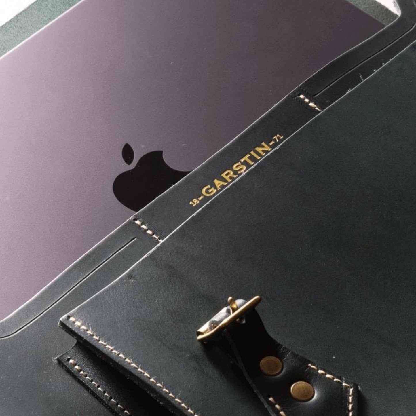 Leather Satchel - Racing Green